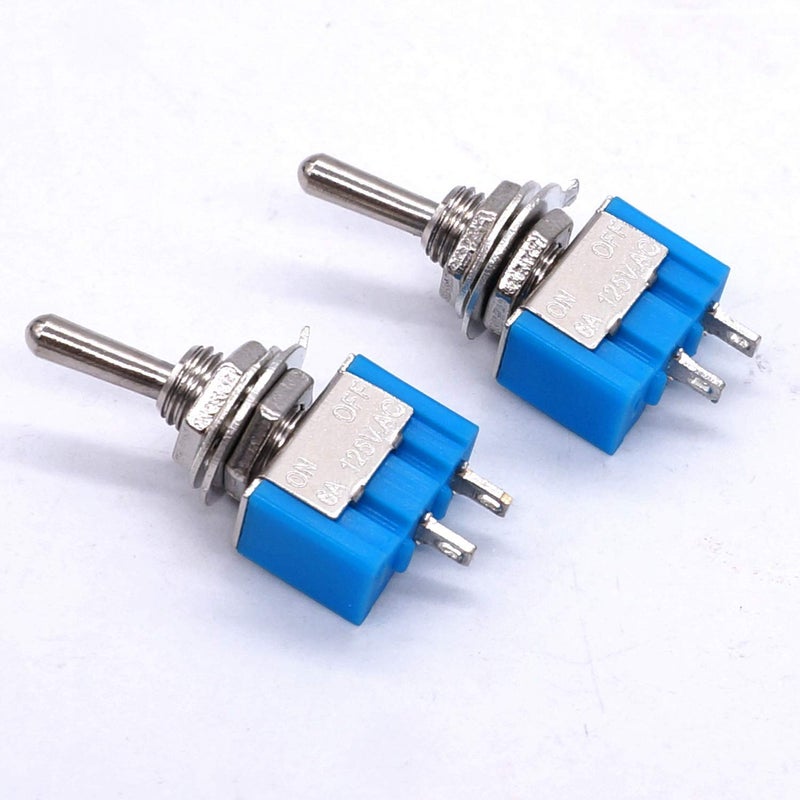 Taiss 10PCS SPST Mini Toggle Switch 2 Pin 2 Position ON/Off Miniature Toggle Switch 6A 125V MTS-101 - Image 4